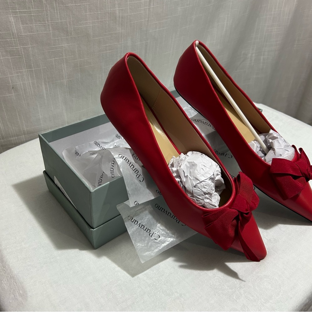 C.Paravano red flats 40 NWT - Picture 2 of 4